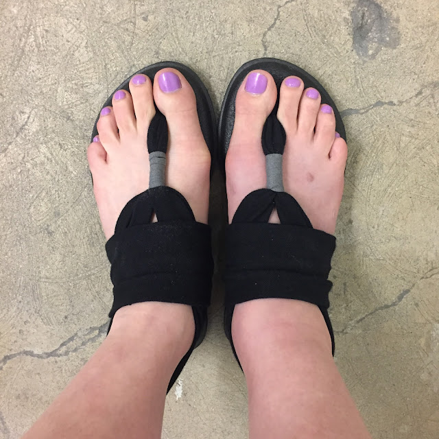 Sanuk, Sanuk Black Yoga Sling 2 Sandals, sandals, footwear, shoes, #TuesdayShoesday, #ShoesdayTuesday, broken ankle, beautifying the broken ankle