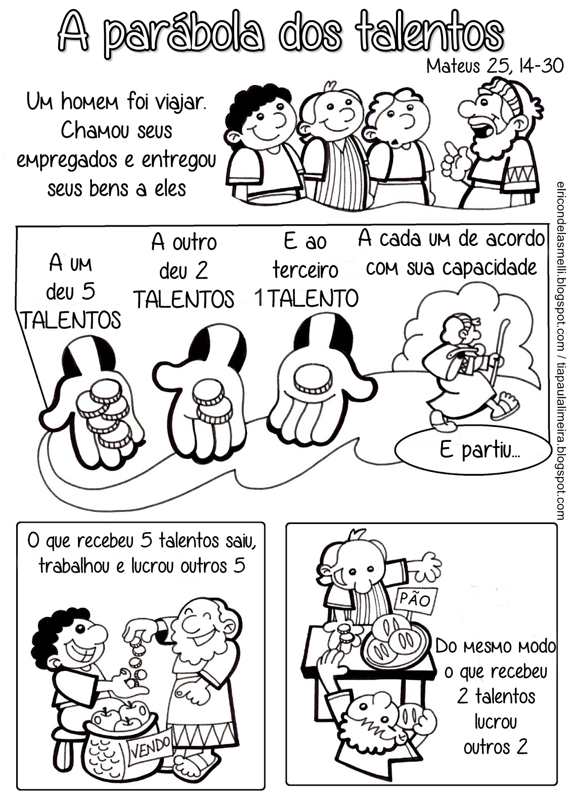 Tia Paula Parábola dos talentos para colorir Mateus 25, 1430 Tia Paula Parábola dos talentos para colorir Mateus 25, 1430
