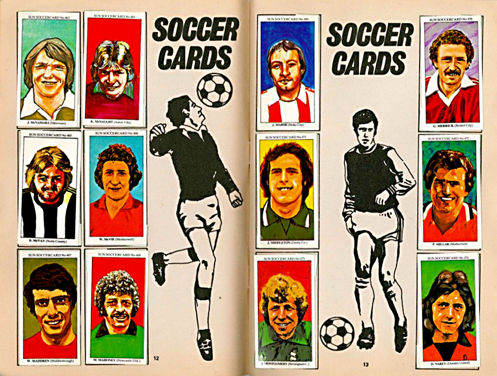 CARD 1 TO 100 VG THE SUN SOCCERCARDS 1978-79 *PLEASE CHOOSE CARDS* 