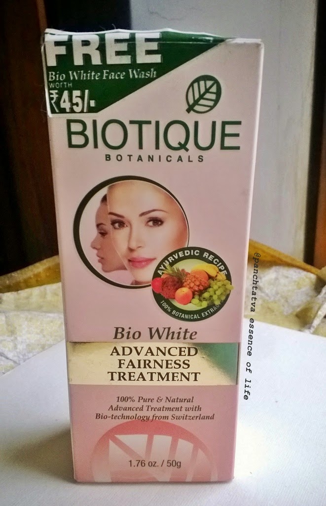 Biotique White Advance Fairness Treatment Review, Swatch