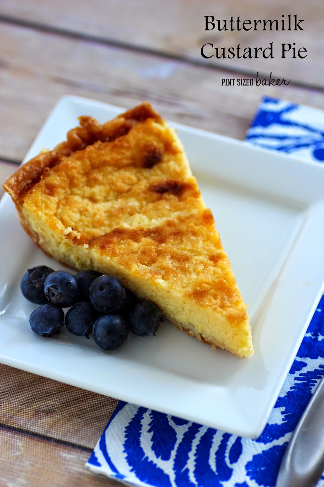 Traditional Buttermilk Pie. Smooth, creamy, and delicious! 