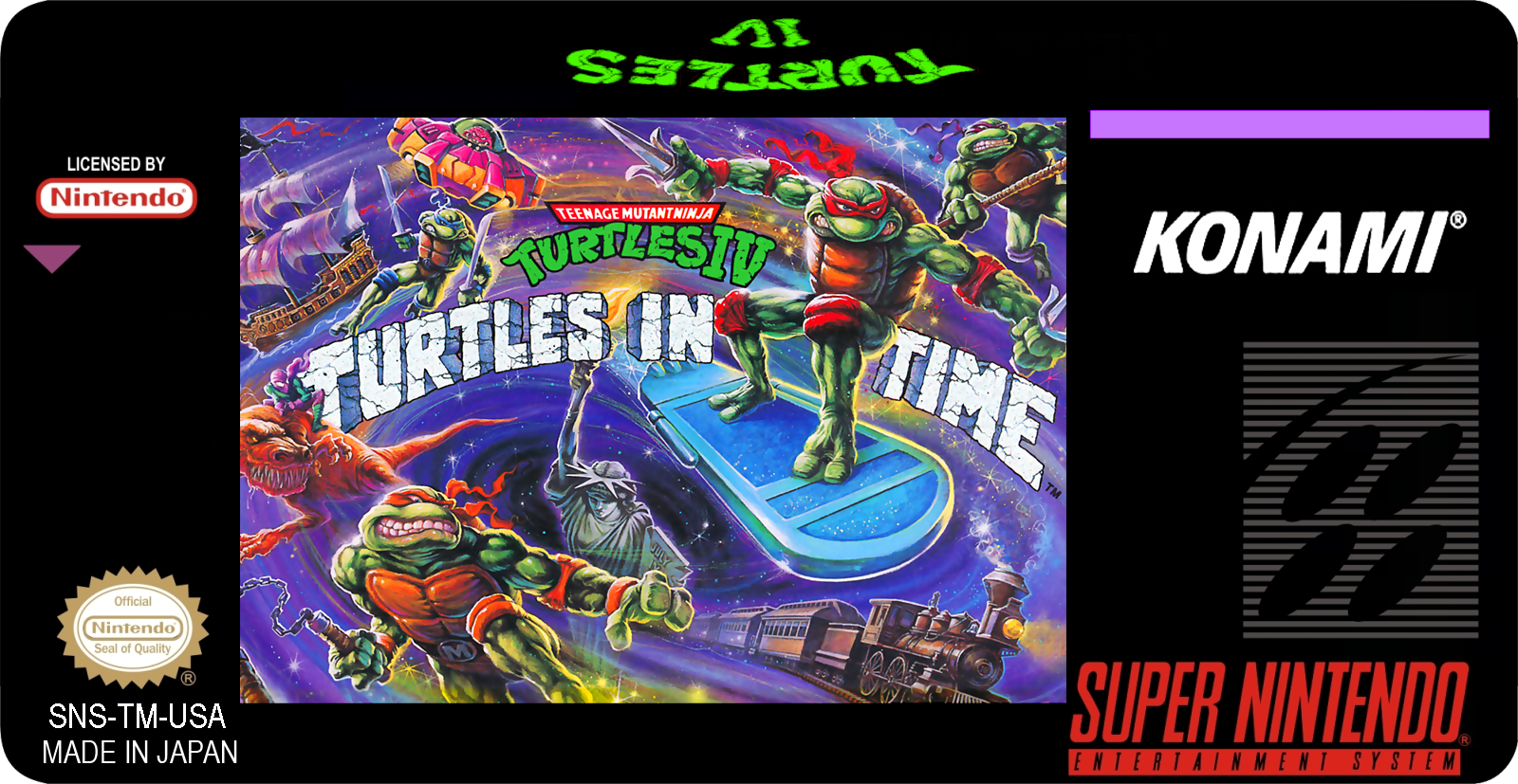 Super Nintendo Labels: Teenage Mutant Ninja Turtles IV: Turtles in Time