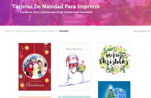 Tarjetas de navidad para imprimir gratuitas