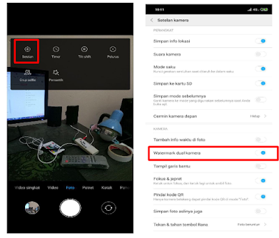 Cara Menampilkan Watermark Langsung Dihasil Foto Kamera HP Xiaomi