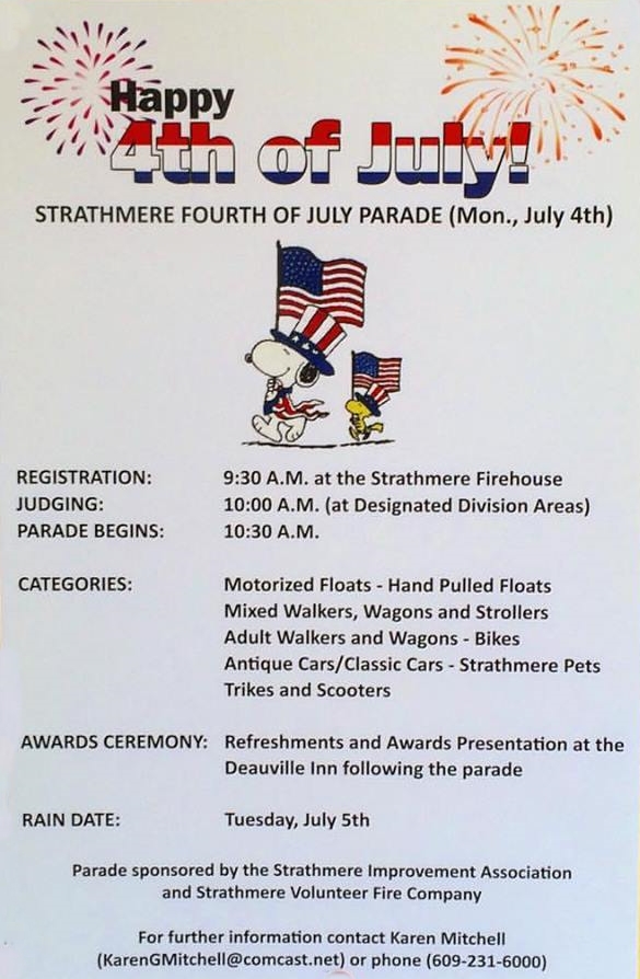 Strathmere News & Happenings Strathmere 4th of July Parade info, 2016