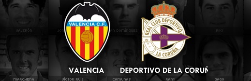Ver partido online del Valencia - Deportivo de la Coruña
