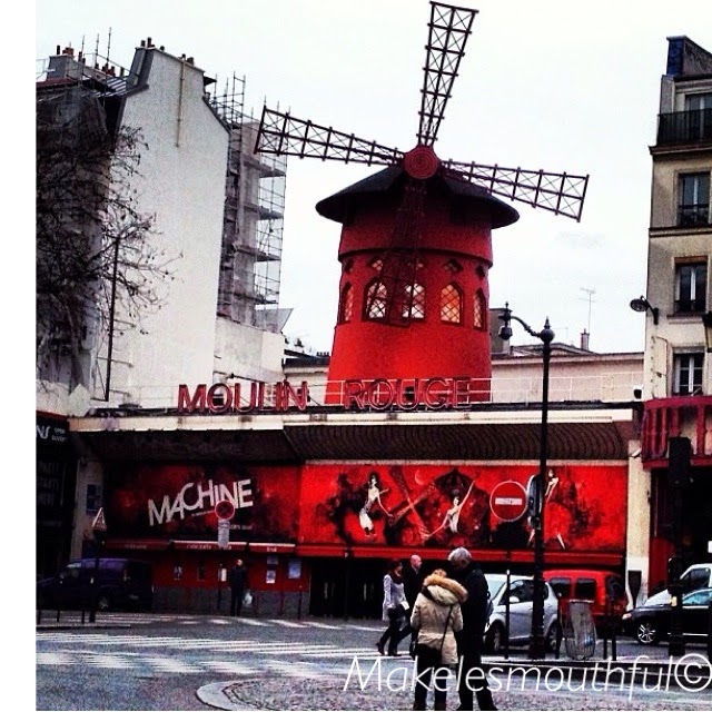 walking through the paris sites. A visit to Moulin Rouge