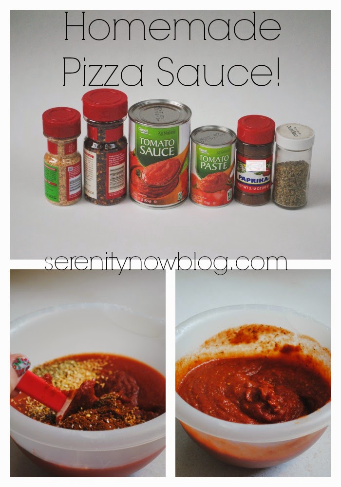 Easy Homemade Pizza Sauce (Less than 5 Minutes!), also great for dipping, from Serenity Now blog