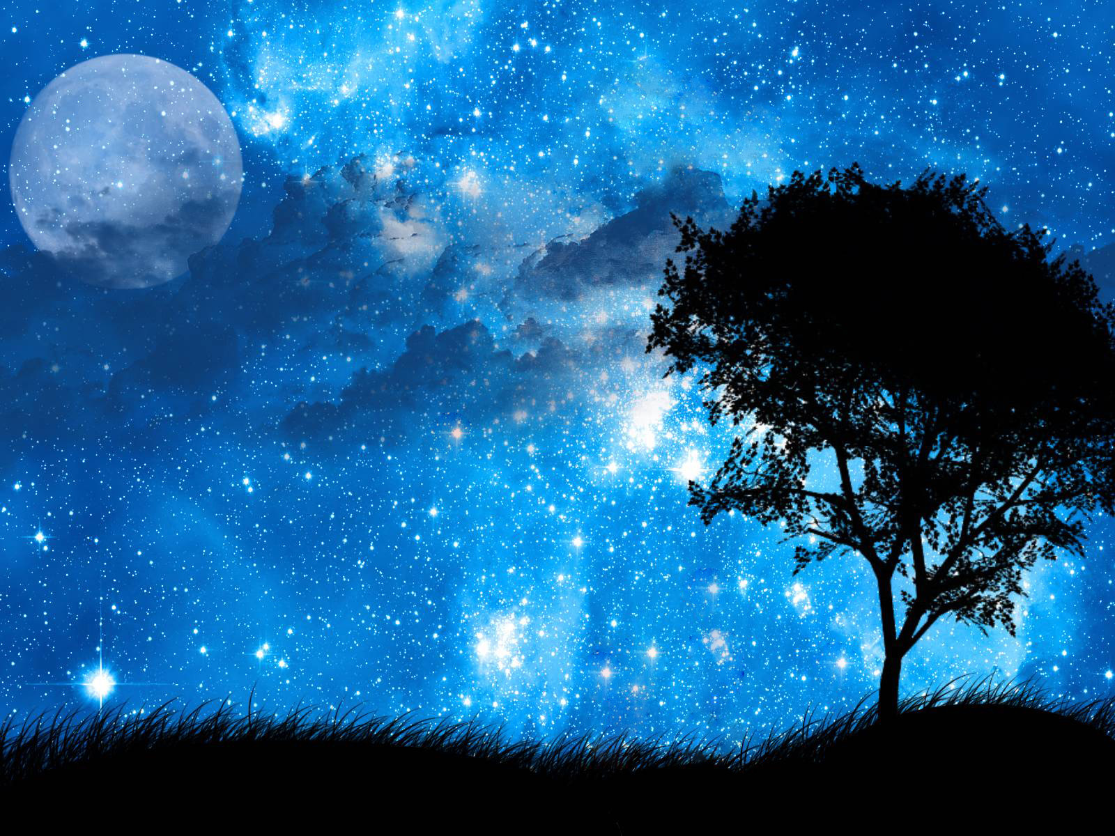 Moon work. Синяя ночь. Ночь Луна звезды. Ночь синий Луна. Голубая Луна ночью.