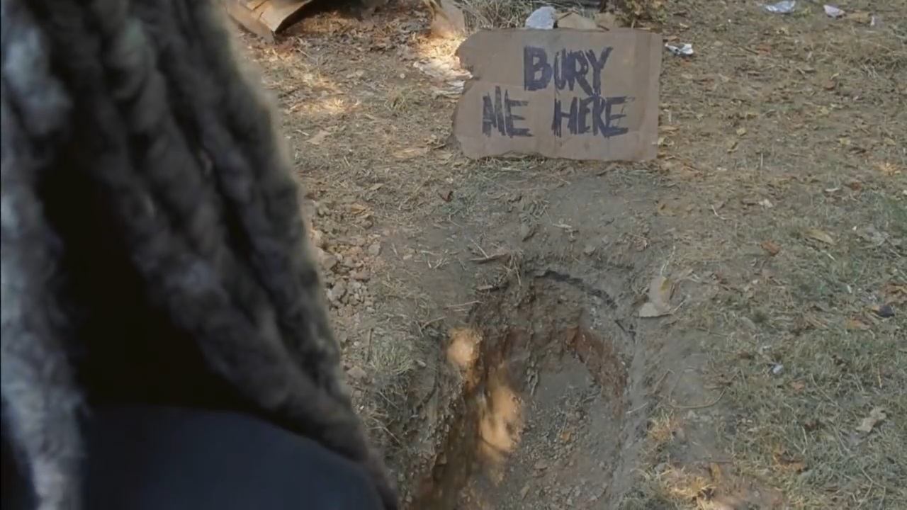 La tumba vacía en el episodio Bury Me Here se The Walking Dead 