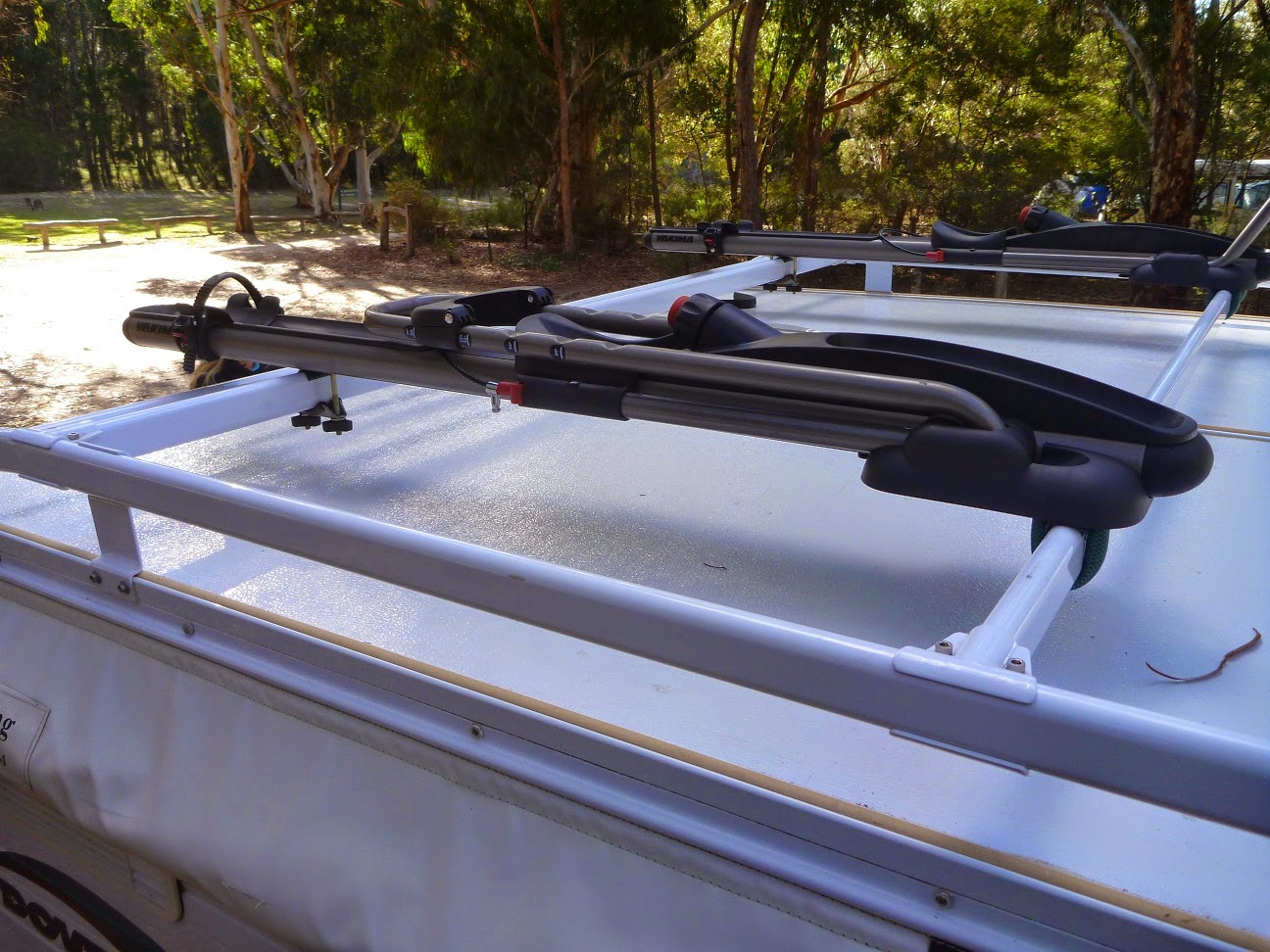 Troy Szczurkowski Yakima Highroller racks to Jayco Dove Outback