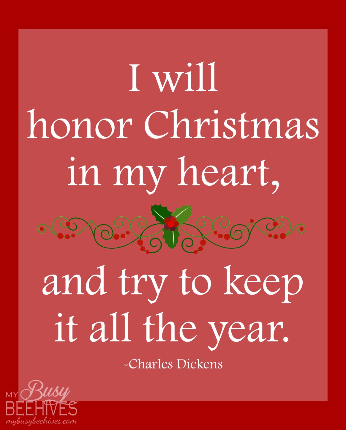 I Will Honor Christmas In My Heart My Busy Beehives...: I Will Honor Christmas In My Heart... {Frame It!  Friday}