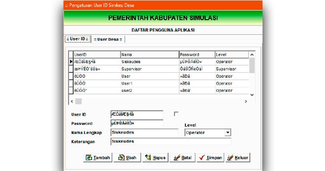 Siskeudes Administrasi Data User Seputar Desa