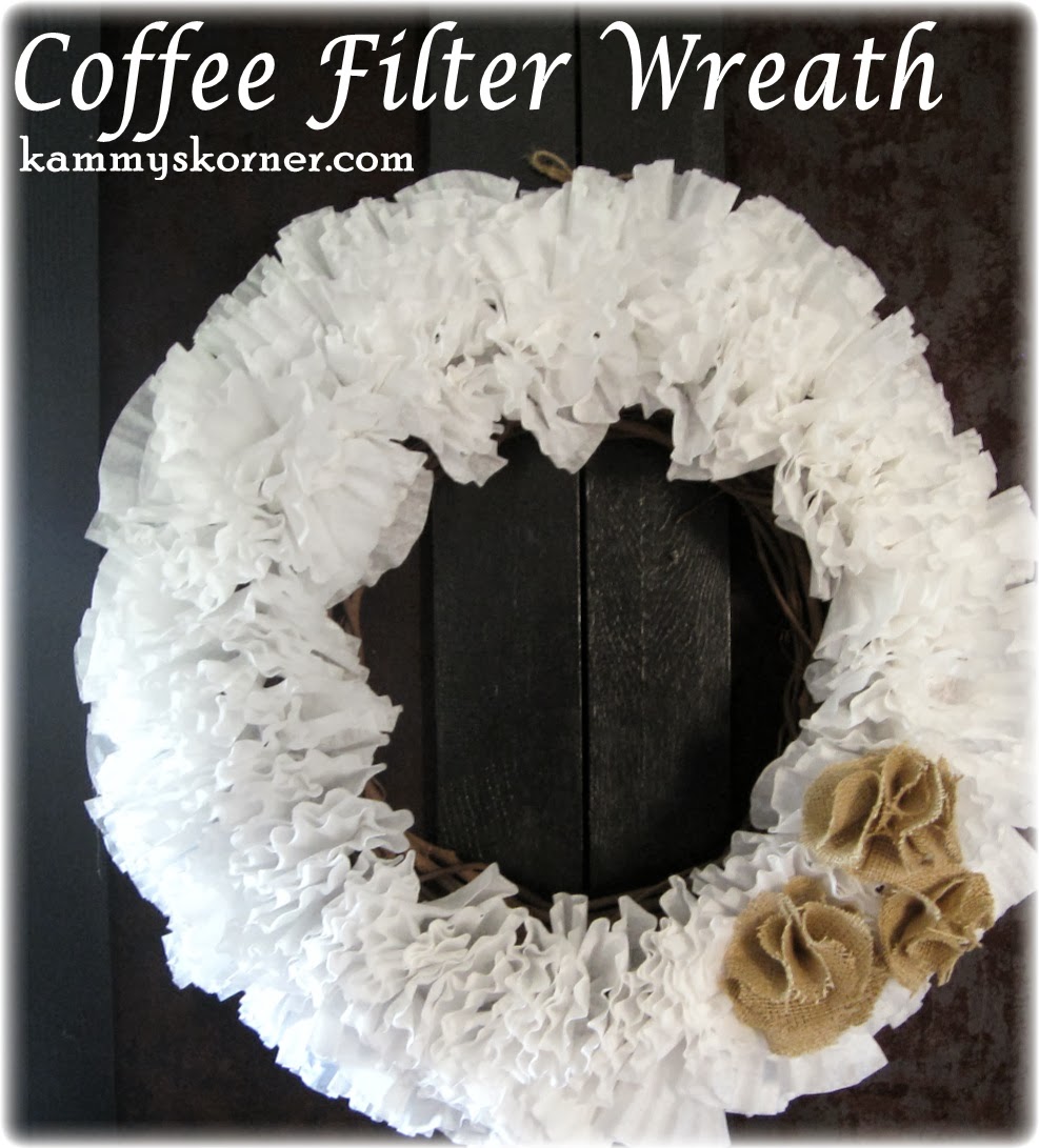 White Coffee Filter Wreath