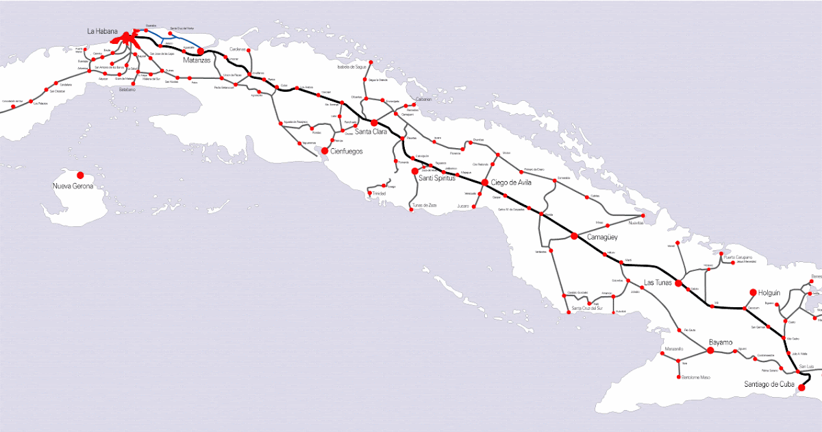The Internet in Cuba: Railroad communication and Internet backbone ...