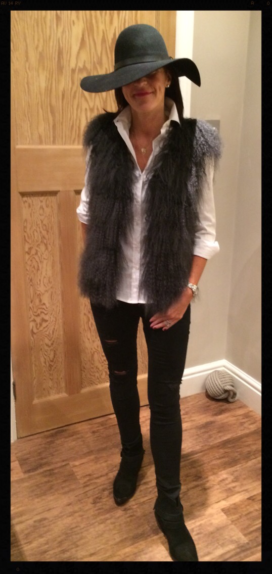 Mint velvet fur gilet Clearance