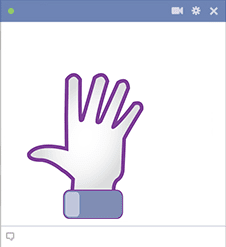 Hello hand for Facebook
