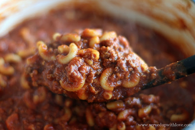 One Pot Chili Mac recipe from Served Up With Love