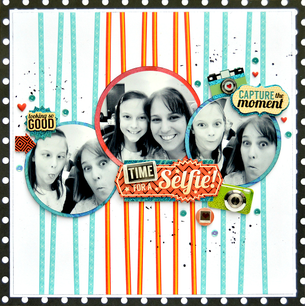 Create a Washi Tape Background on a Scrapbook Layout