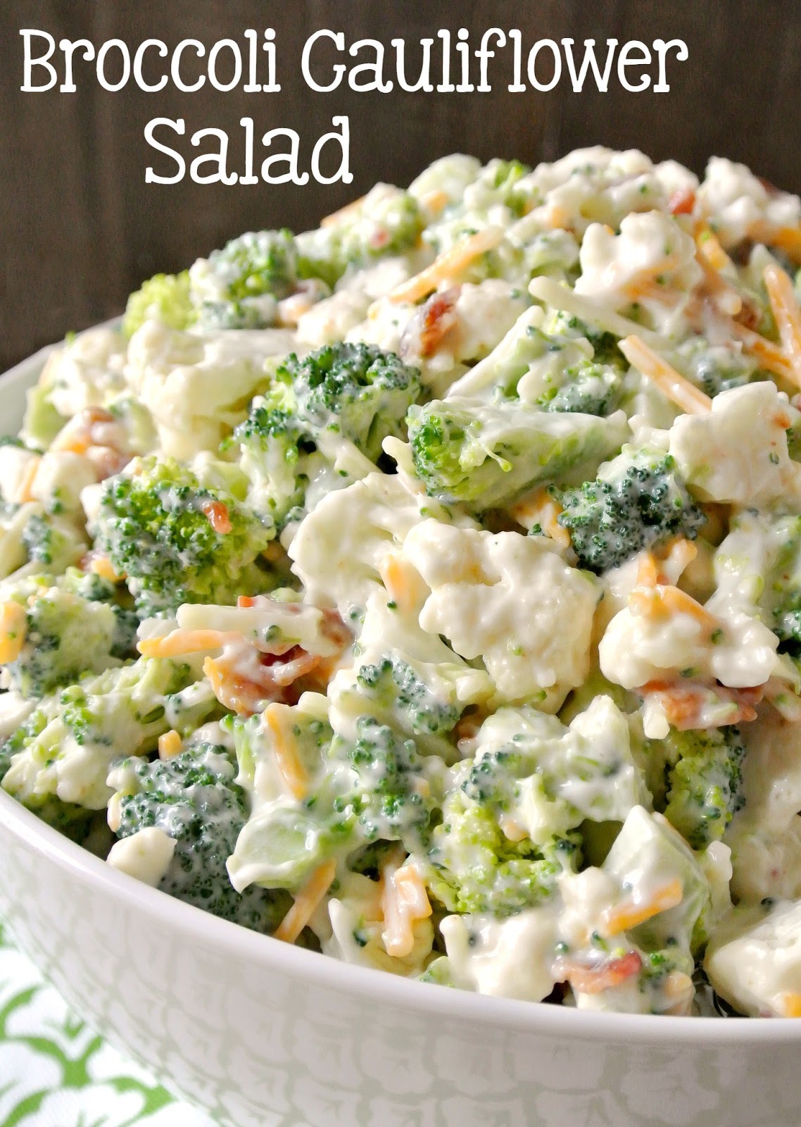 Broccoli Cauliflower Salad #cauliflower #vegan