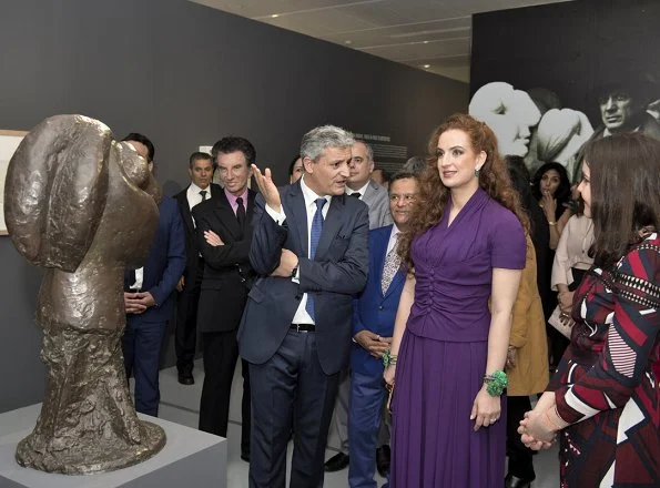 Princess Lalla Salma of Morocco attended opening of 'Face à Picasso' exhibition at the Mohammed VI Museum in Rabat.