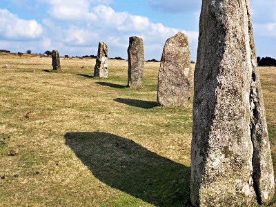 Stone circle on Bodmin Moor, Cornwall