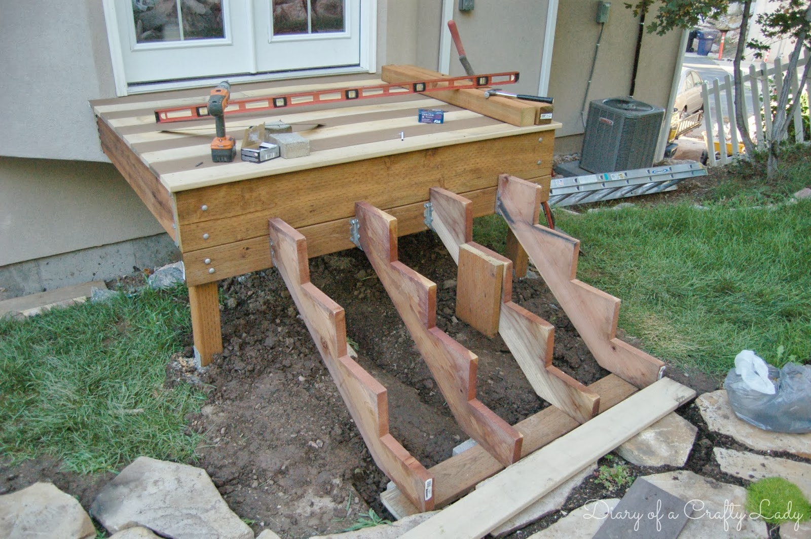Diary of a Crafty Lady: Building a Deck {A Power Tool Project}