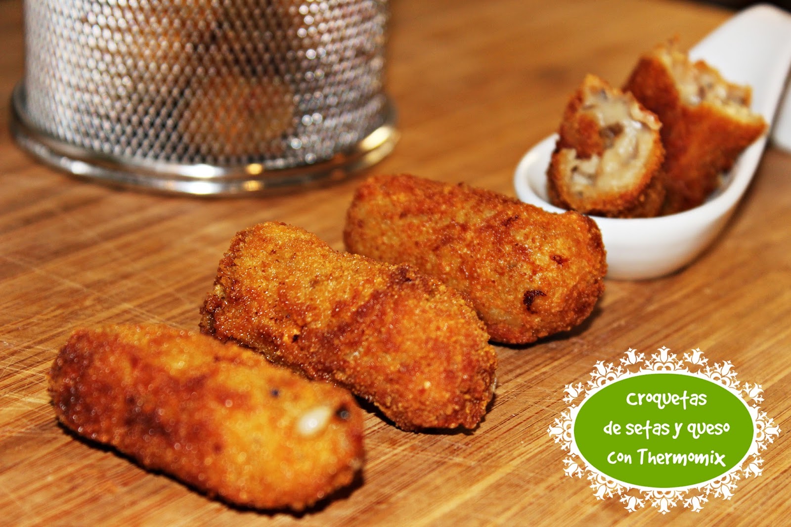 CROQUETAS DE SETAS Y QUESO CON THERMOMIX