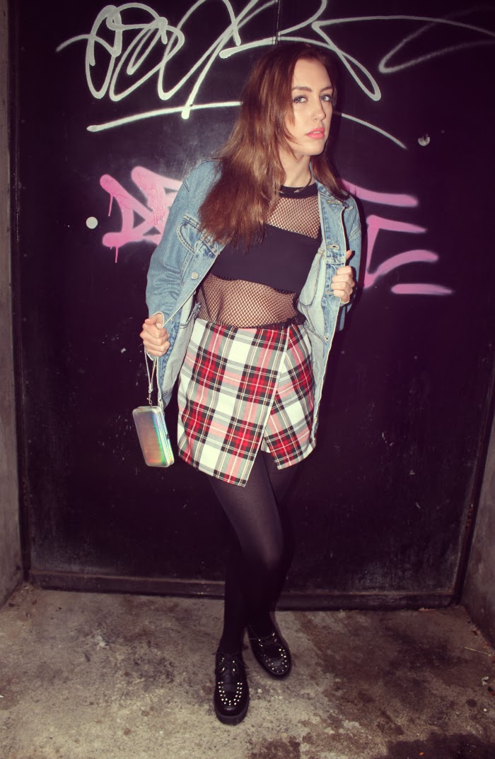 Antler Goth Tartan Skort (Multi)