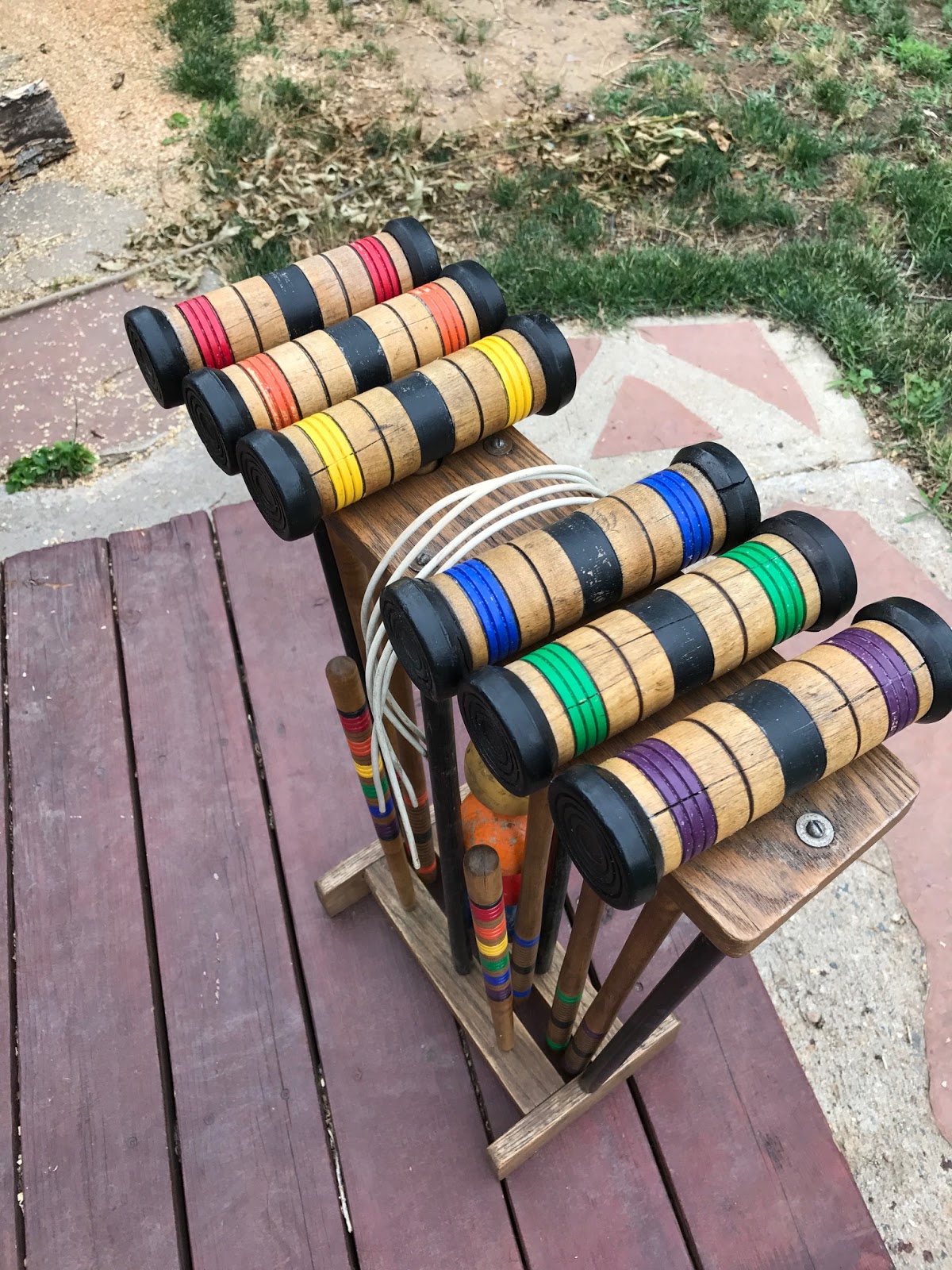 Mr. and Mrs. DIY A Refurb Project Wooden Croquet Set