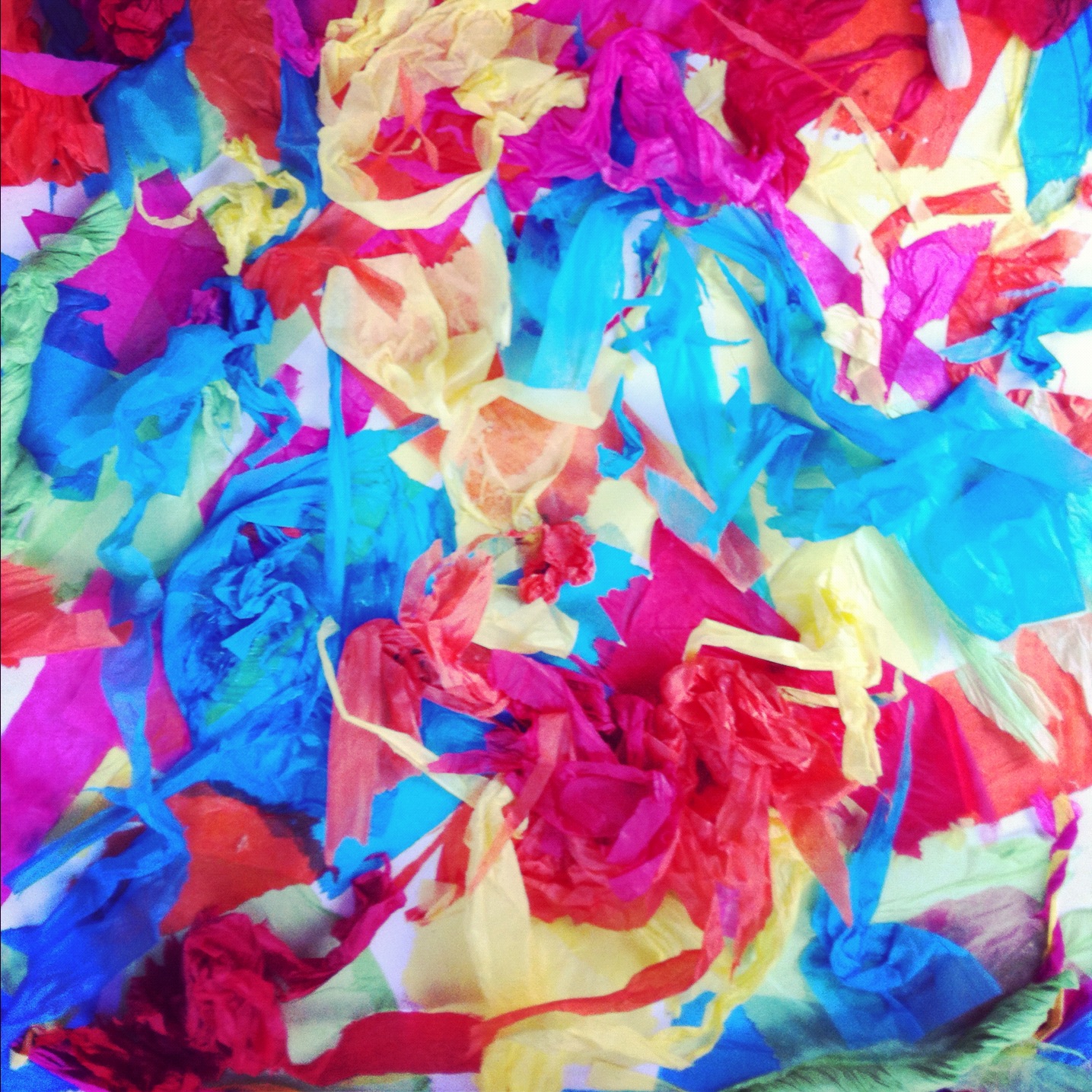 3rd culture kids Tissue Paper Collage