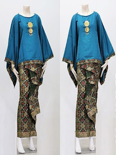 Model Long Dress Batik Kombinasi Remaja