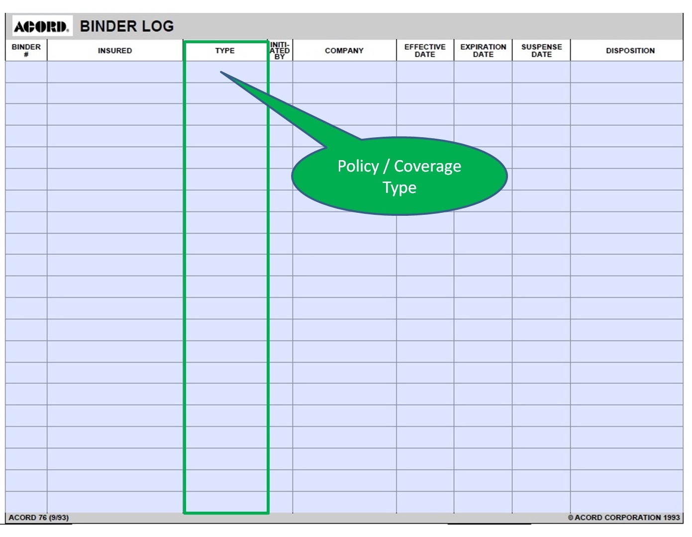 acord insurance binder form acord insurance binder form