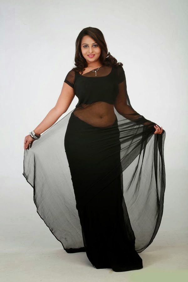South Actress Samvrutha Sunil Hot Navel Show Stills in Transparent Black  Saree and Blouse | Glamsham Photos