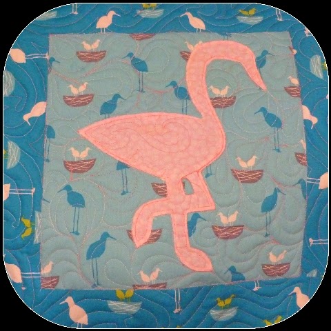 CHQuilts: pink flamingo quilt sample