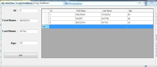 VB.NET Add Row To DataGridView VB.NET Insert Row To DataGridView Using TextBoxes