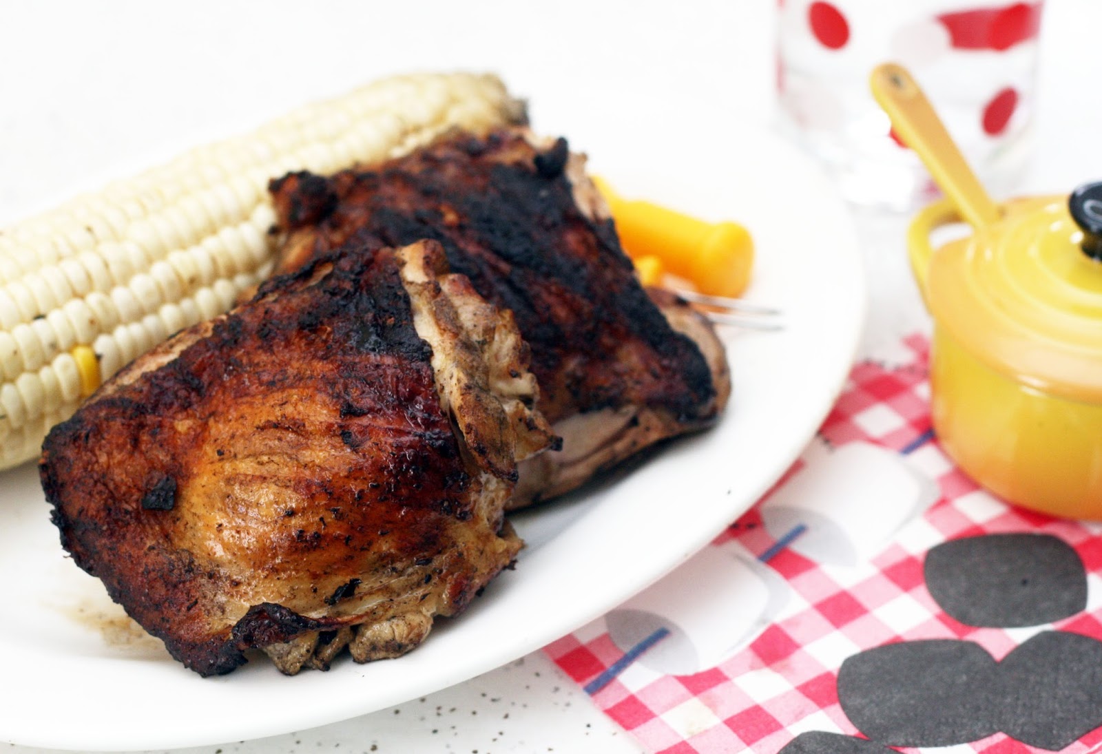 Garden Herb Grilled Chicken Thighs Coconut & Lime