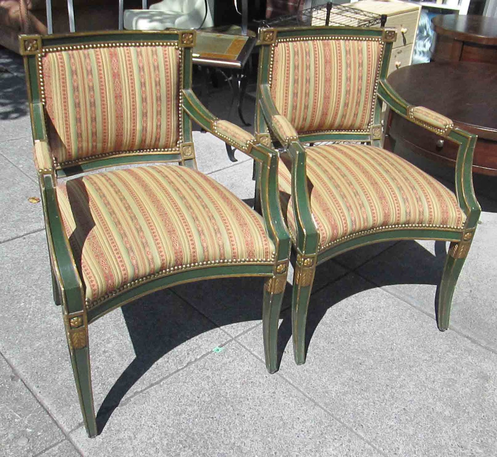 UHURU FURNITURE & COLLECTIBLES SOLD Pair of Vintage Empire Chairs