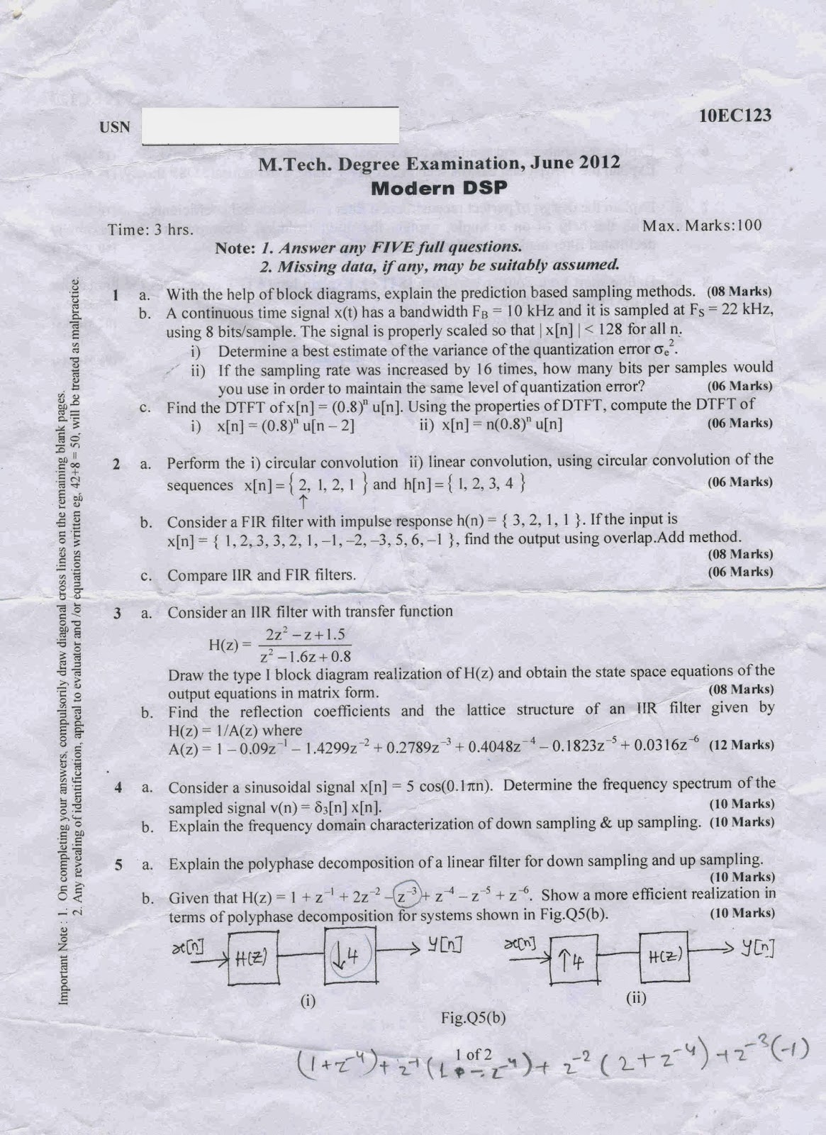 ALL STUDY MATERIALS IN ONE PIT VTU Mtech (Digital Electronics), Question Papers 2nd sem