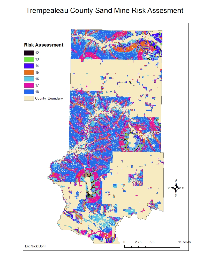 Nick's GIS II Blog Suitable Sand Mine Locations in Trempealeau County