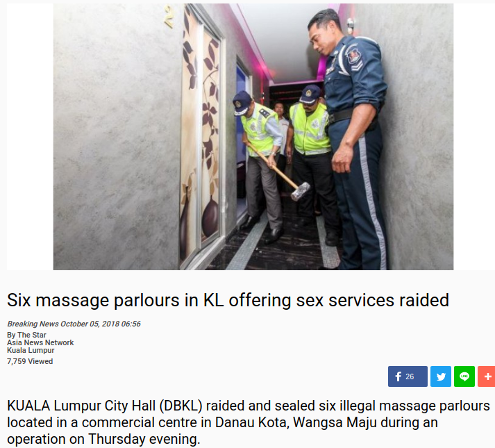 Bukit Bintang Massage Parlours and Prices 2018
