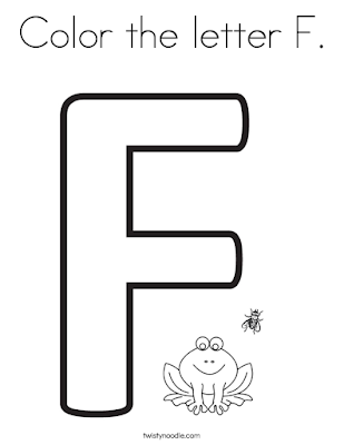 Letter f coloring page 3