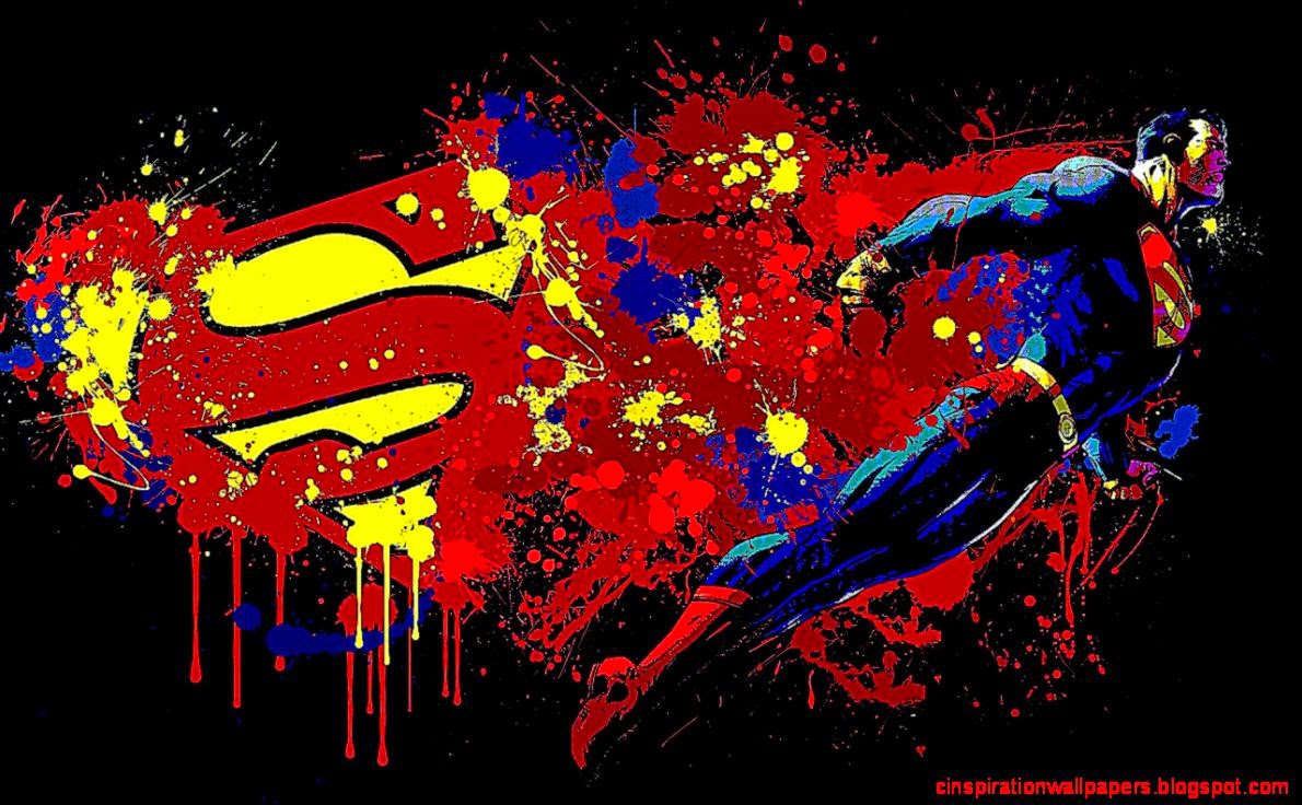 Splash Colors Paint Superman   1280x800 iWallHD   Wallpaper HD