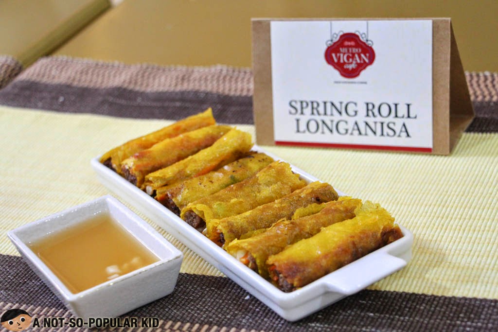 The Spring Roll Longanisa, as one of the appetizers, of Metro Vigan Cafe