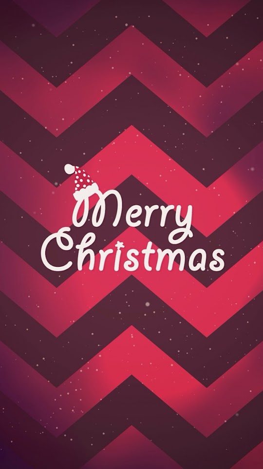 Merry Christmas Hat and Red Pattern  Android Best Wallpaper