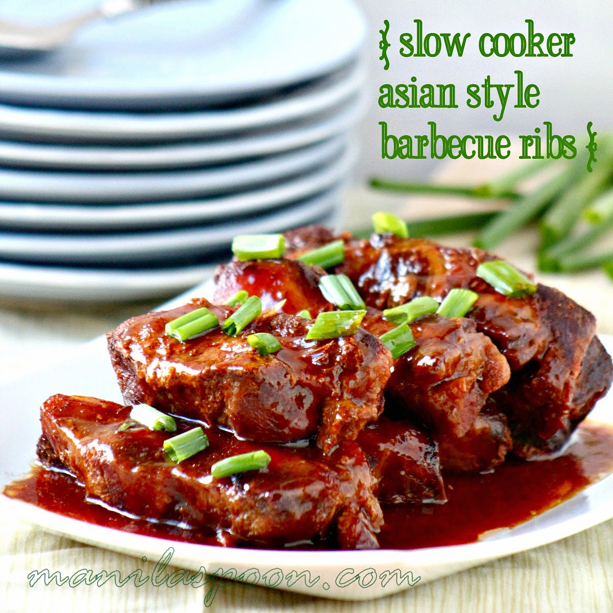 Slow Cooker Asian Barbecue Ribs - Manila Spoon