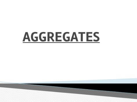 Types aggregates in concrete - pp course - Civil engineering program