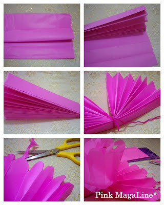 Pink MagaLine: DIY to Make Paper Pom-Poms