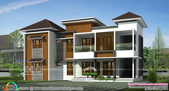 6 bedroom luxurious house 3d rendering in Modern style