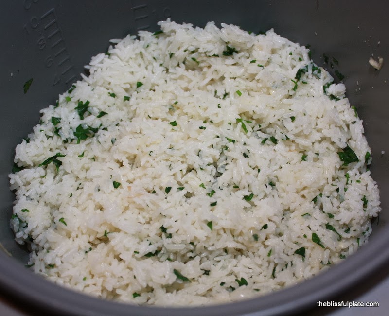 The Blissful Plate 3 Cheese & Parsley Jasmine Rice